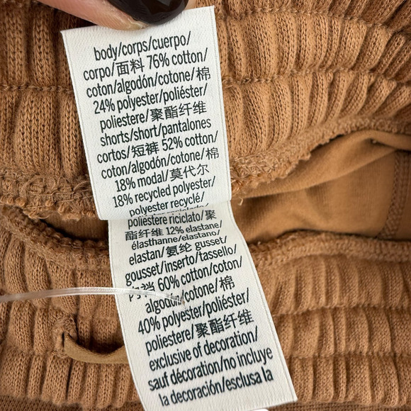 Victorias Secret PINK Ivy Fleece Mini Skirt Skort Size XS New Brown Varsity Cozy - Picture 7 of 10